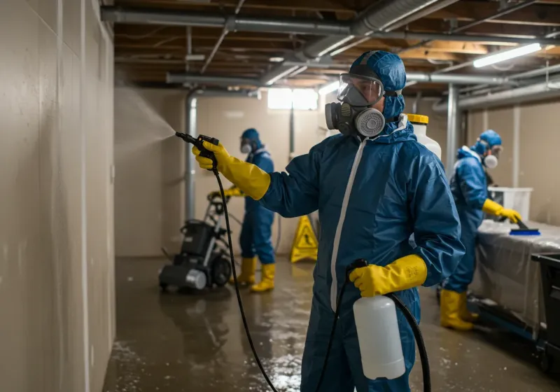 Basement Sanitization and Antimicrobial Treatment process in Mims, FL